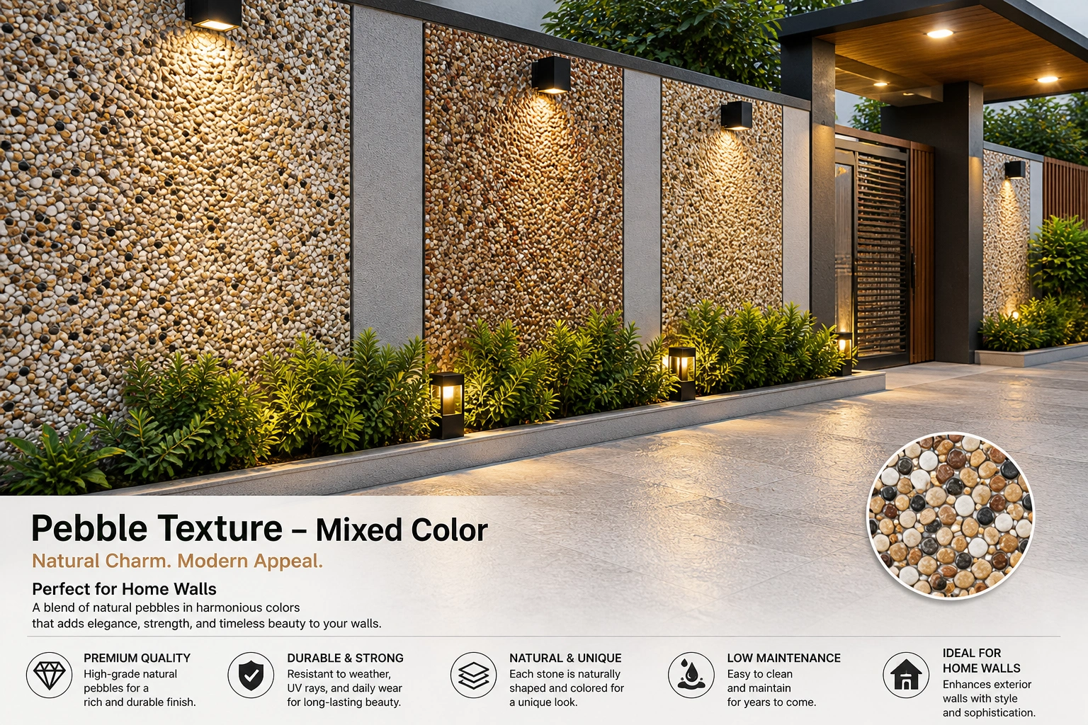 Pebbles Texture Exterior Wall